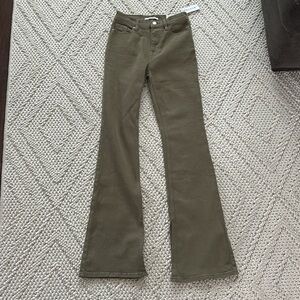 NWT PacSun High Rise Slim Flare Pants Olive Green Size 24 | Flare Pants | Green